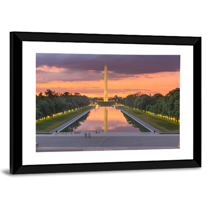 Washington Monument at Dusk Wall Art as a framed print