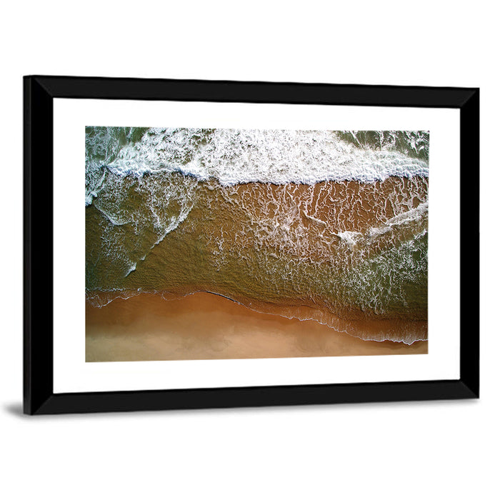 Misquamicut Beach Aerial View Wall Art as a framed print