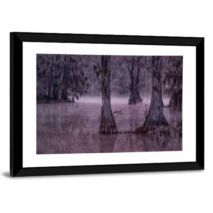 Caddo Lake Cypress Trees Wall Art as a framed print