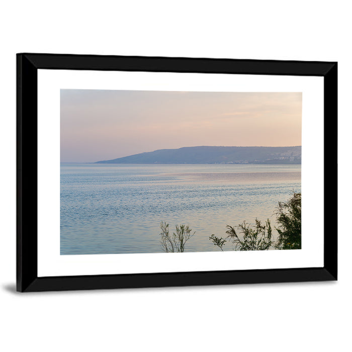 Sea of Galilee at Dusk Wall Art as a framed print