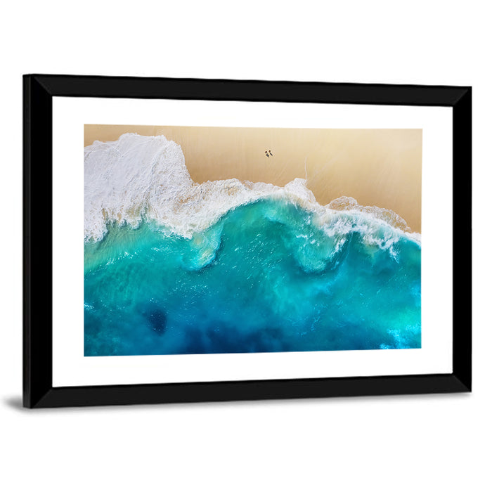Nusa Penida Aerial Beach Wall Art as a framed print