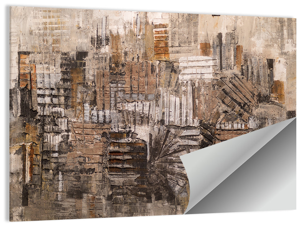 Skyline Strokes Abstract Pattern Wall Art