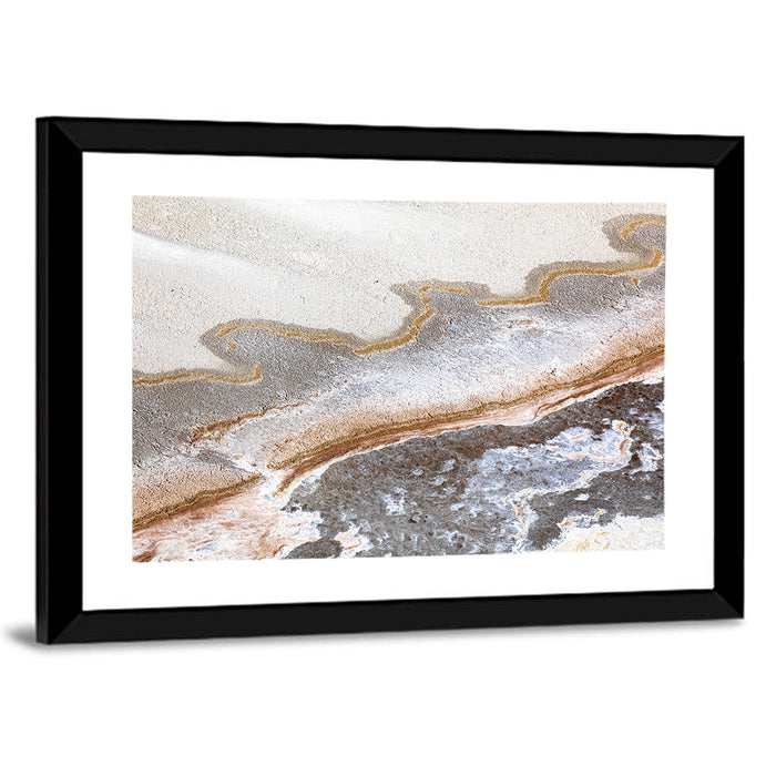 Lake Eyre Salt Flats Wall Art as a framed print