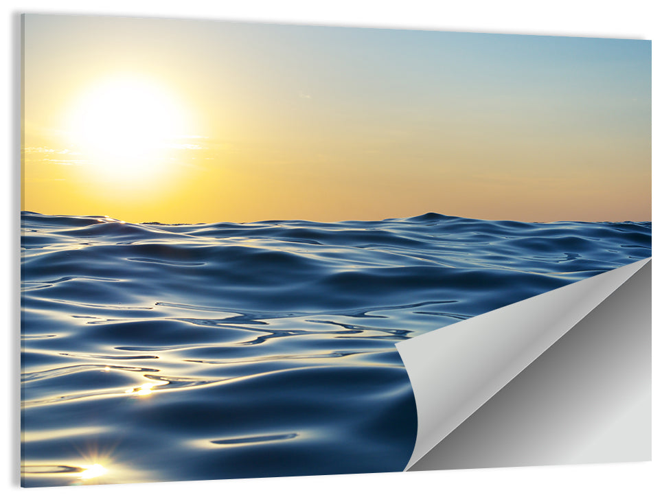 Wave Sunset Wall Art
