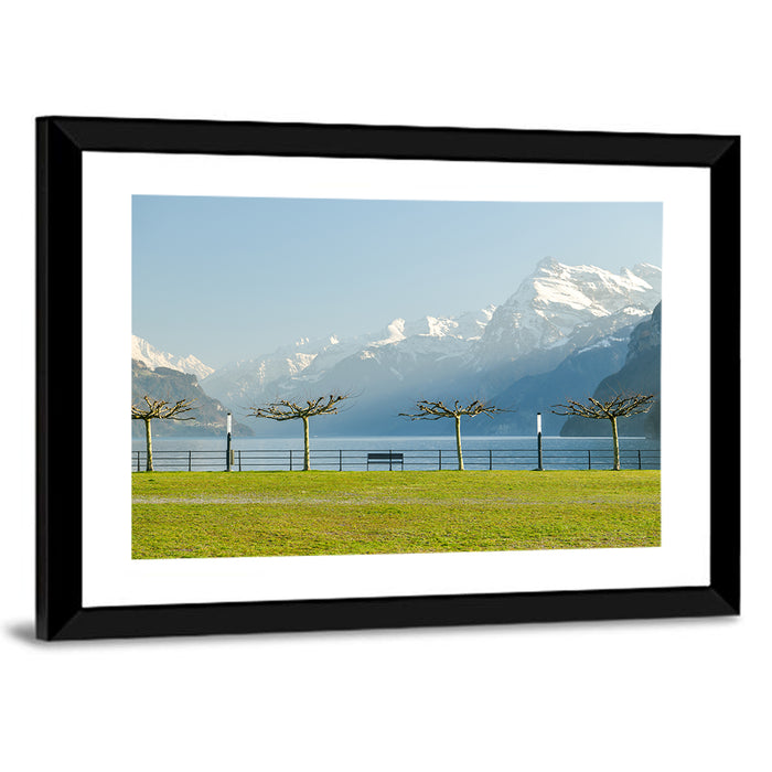 Lake Lucerne Landscape Wall Art as a framed print