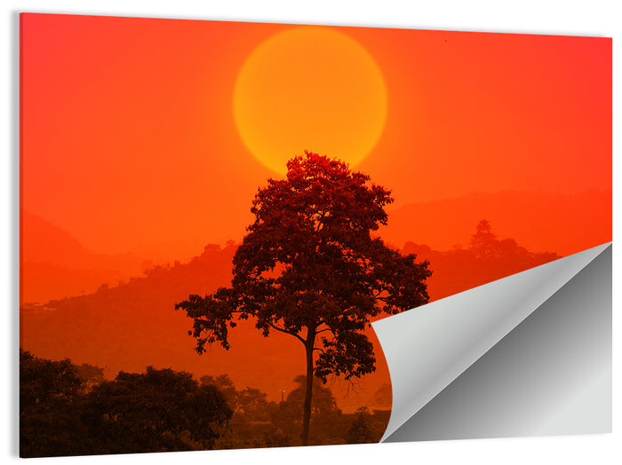 African Summer Sunset Wall Art as a poster print