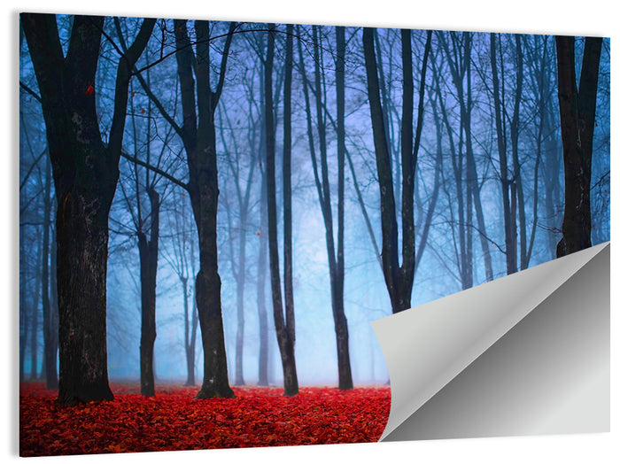 Mystical Autumn Forest Wall Art as a poster print