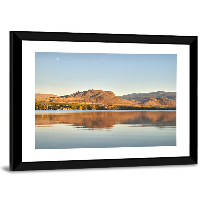 Osoyoos Lake Moonlit Reflection Wall Art as a framed print