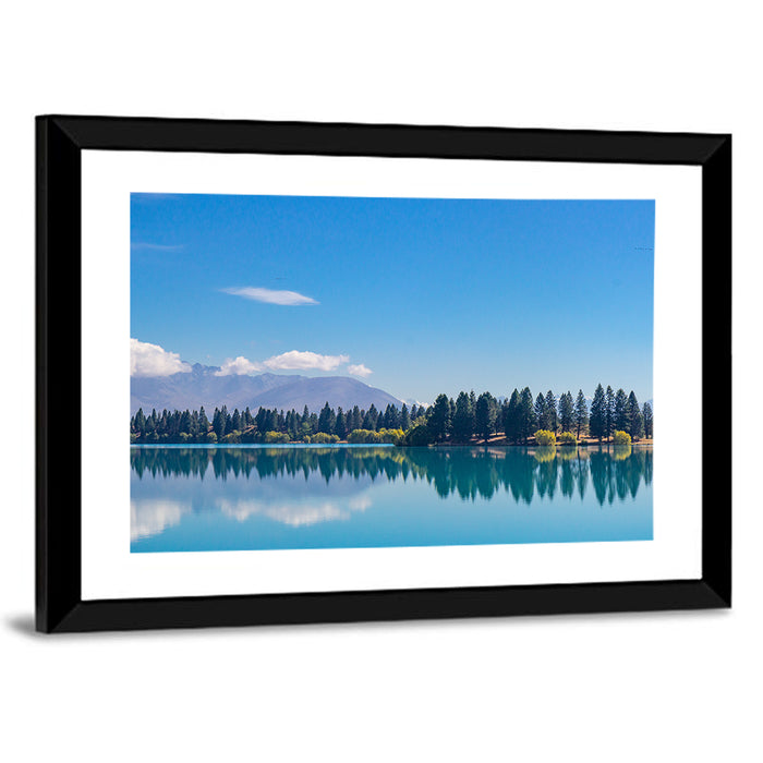 Lake Ruataniwha Reflection Wall Art as a framed print