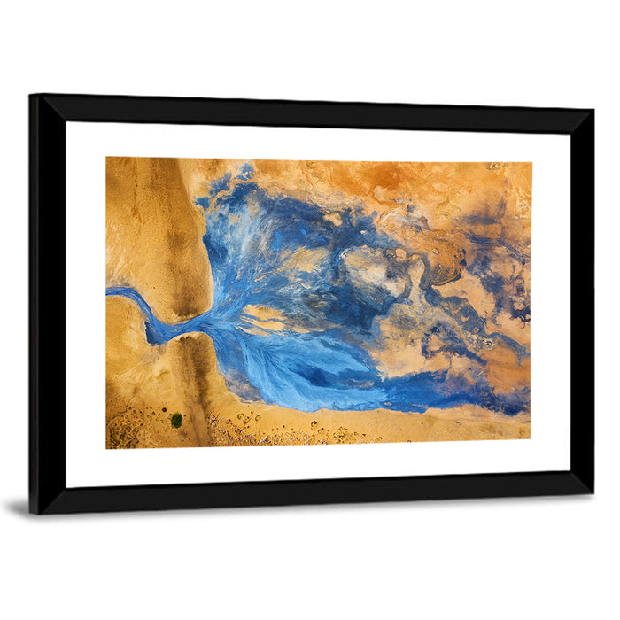 Geysers Valley Aerial View Wall Art as a framed print