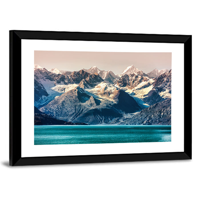 Glacier Bay Turquoise Waters Wall Art as a framed print
