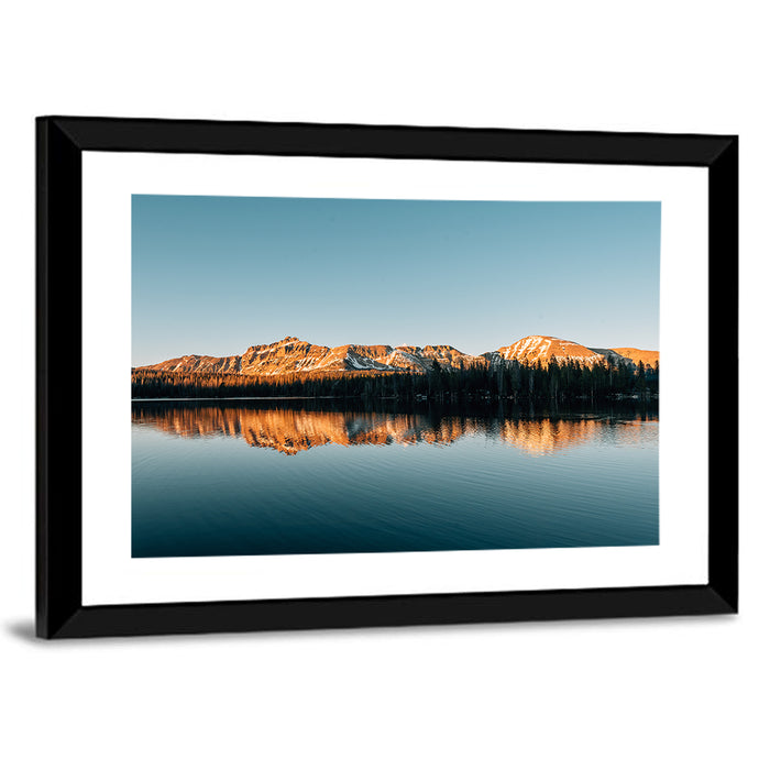 Mirror Lake Reflection, Uinta Mountains Wall Art as a framed print