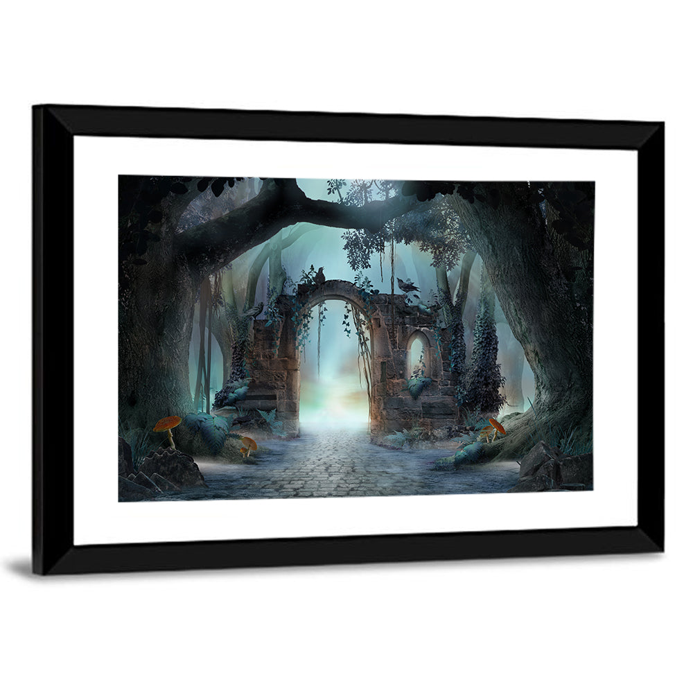 Enchanted Foggy Forest Wall Art