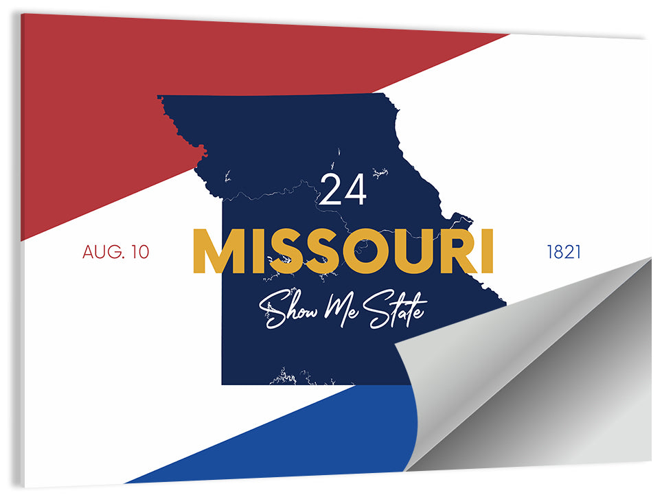 Missouri State Map Wall Art