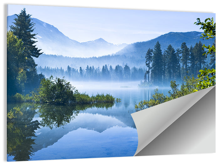 Lassen Morning Reflection Wall Art as a poster print