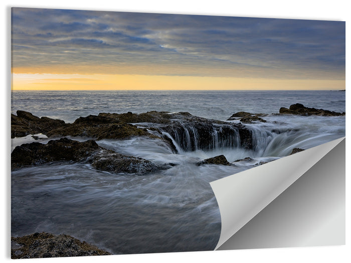 Thor's Well at Cape Perpetua Wall Art as a poster print
