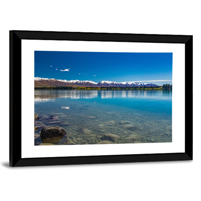 Lake Ruataniwha Reflection Wall Art as a framed print