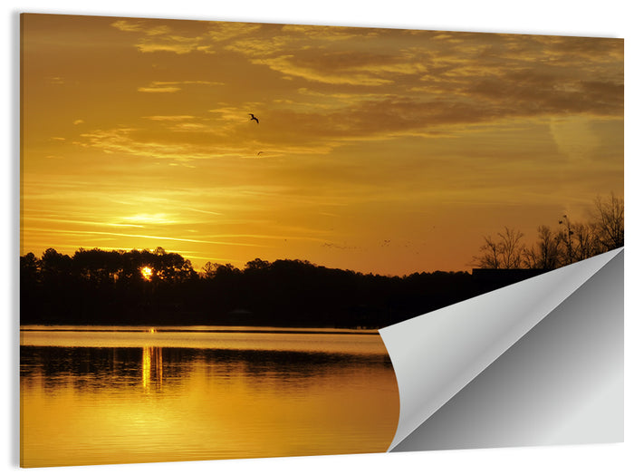 Lake Weiss Sunset Reflection Wall Art as a poster print