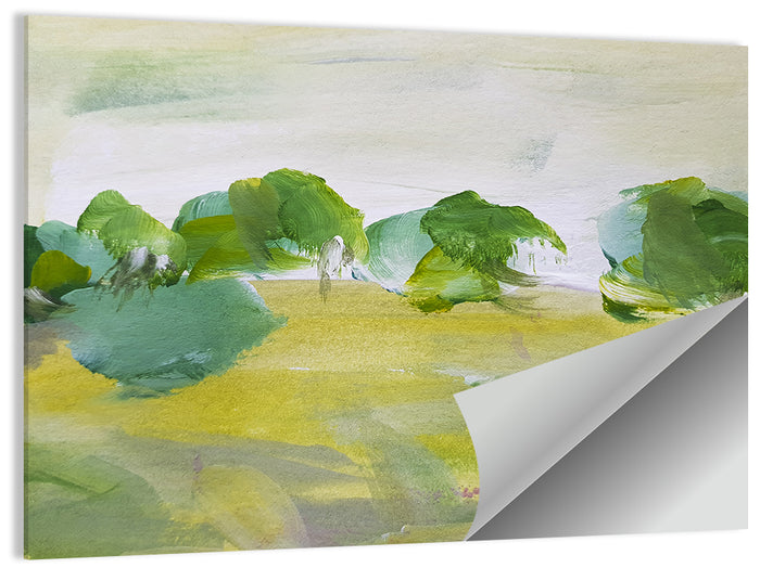 Rural Fields Abstract Wall Art as a poster print