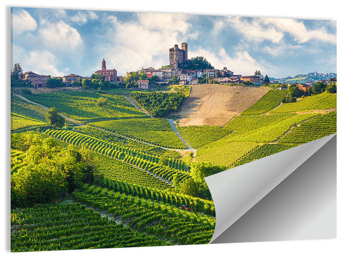 Grinzane Cavour Vineyards Wall Art as a poster print