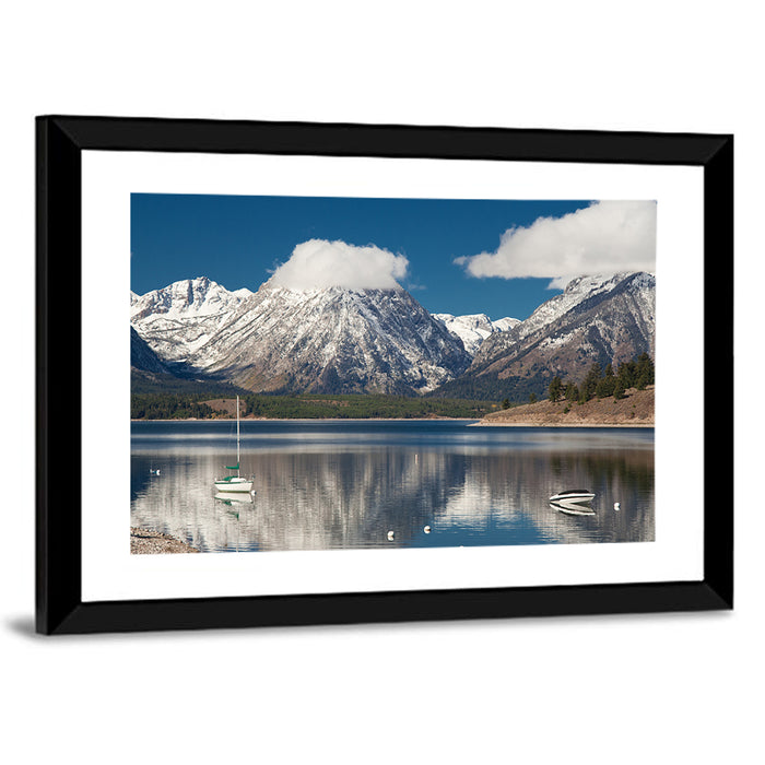 Jenny Lake Reflection Wall Art as a framed print