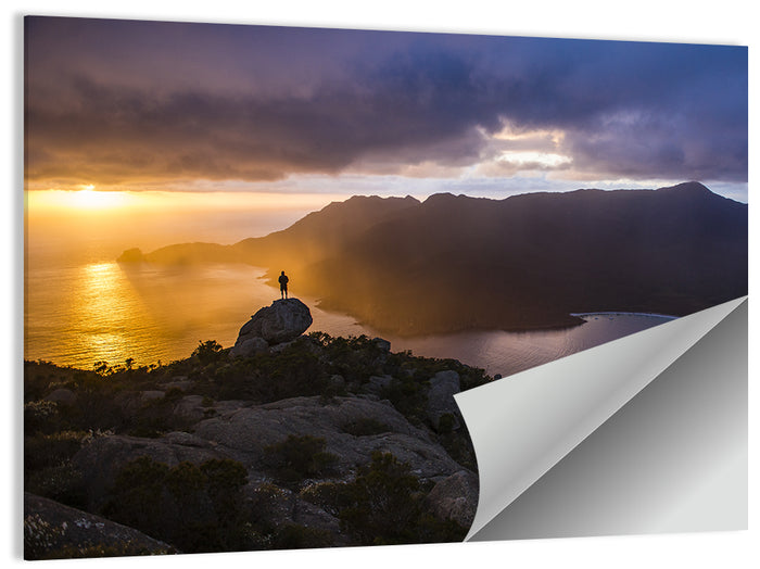 Wineglass Bay Sunset Wall Art as a poster print