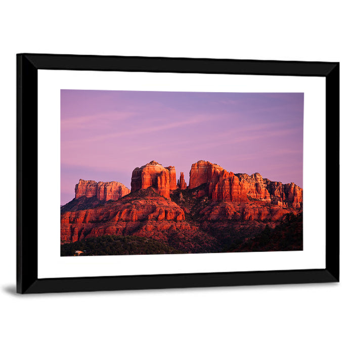 Cathedral Rock Sunset, Sedona Wall Art as a framed print