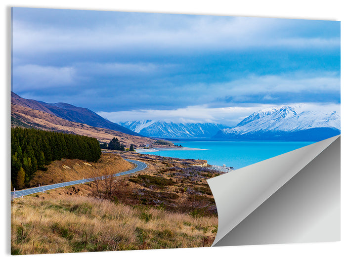 Lake Pukaki Cloudscape Wall Art as a poster print