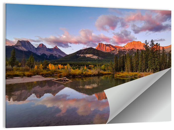 Three Sisters Mountains Wall Art as a poster print