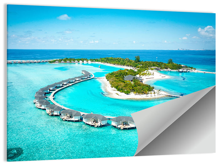 Maldives Private Island Wall Art as a poster print