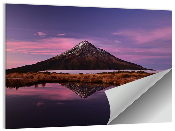 Mount Taranaki Reflection Wall Art as a poster print