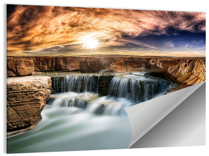 Glen Canyon Waterfall Wall Art as a poster print