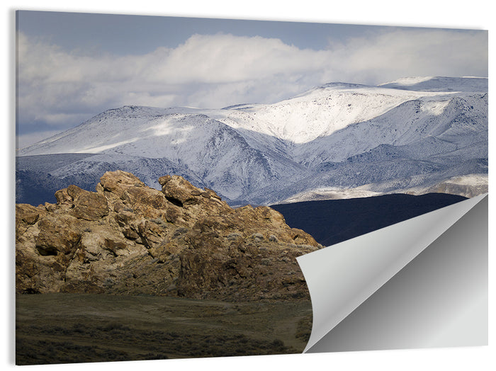 Wonderstone Snow-dusted Mountains Wall Art as a poster print