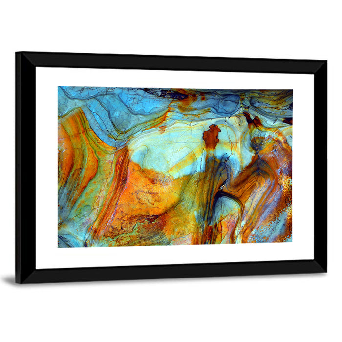 Agate-inspired Rock Pattern Wall Art as a framed print