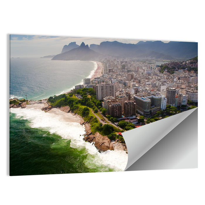 Ipanema Coast Aerial View Wall Art as a poster print