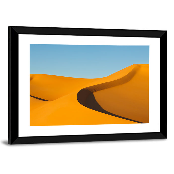 Awbari Golden Dunes Wall Art as a framed print