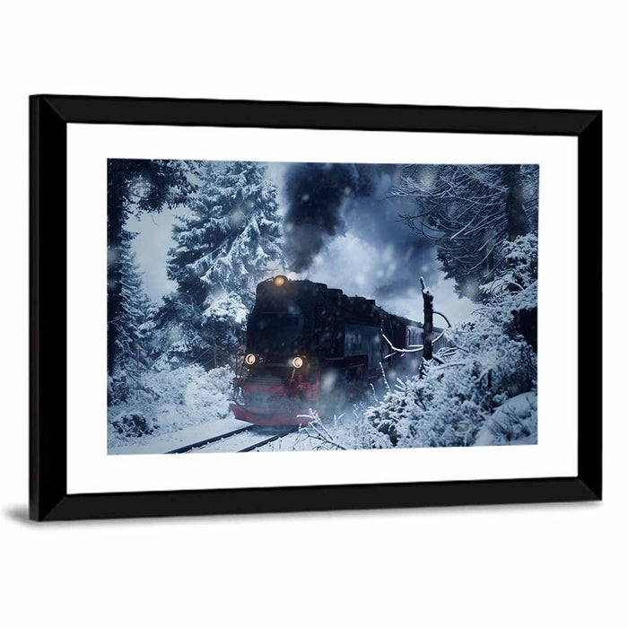 Historical Steam Locomotive Wall Art as a framed print
