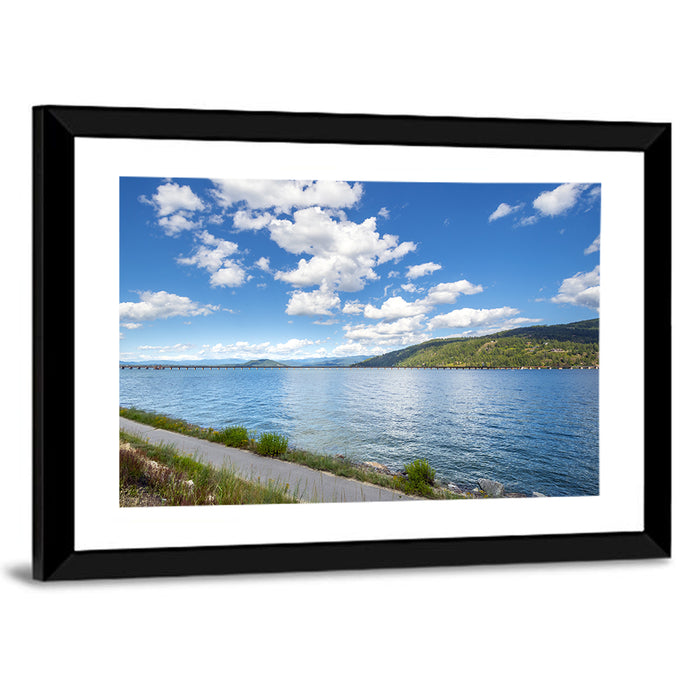 Lake Pend Oreille Bridge View Wall Art as a framed print