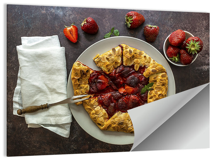 Sommer Strawberry Tart Wall Art as a poster print