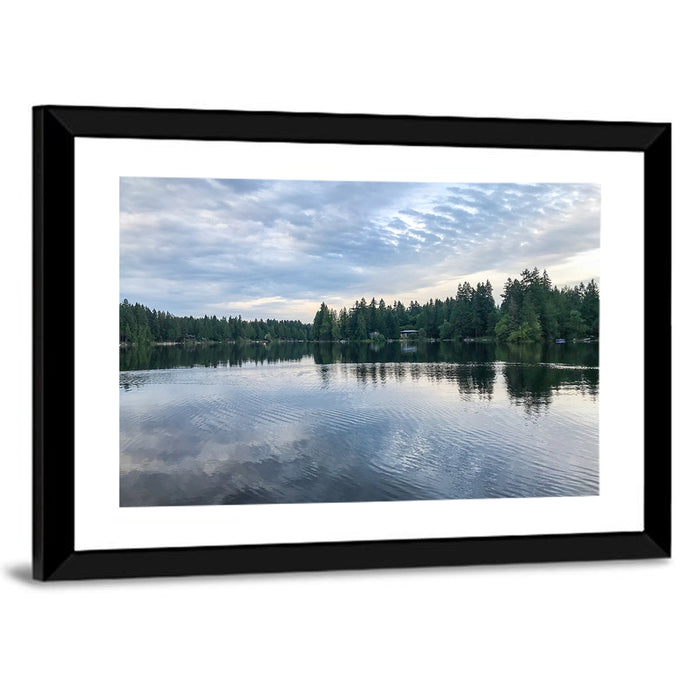 Beaver Lake Park Sunrise Reflection Wall Art as a framed print