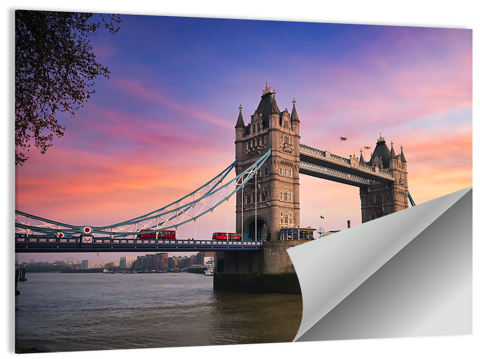 Tower Bridge Sunset Wall Art