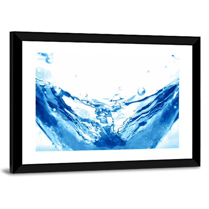 High-speed Water Splash Wall Art as a framed print