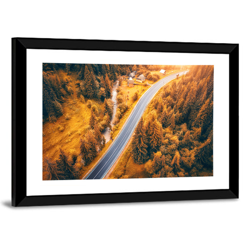 Carpathian Autumn Road Wall Art