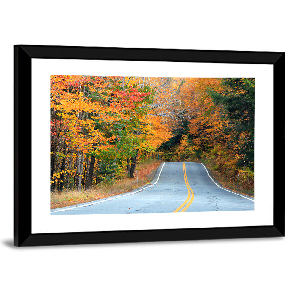 New Hampshire Autumn Way Wall Art