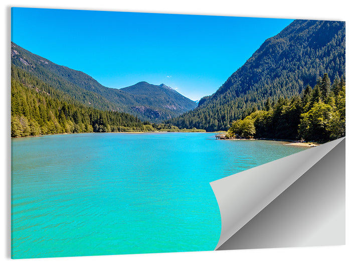 Diablo Lake Turquoise View Wall Art as a poster print
