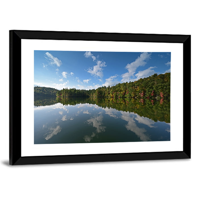 Autumn Reflection at Lake Santeetlah Wall Art as a framed print