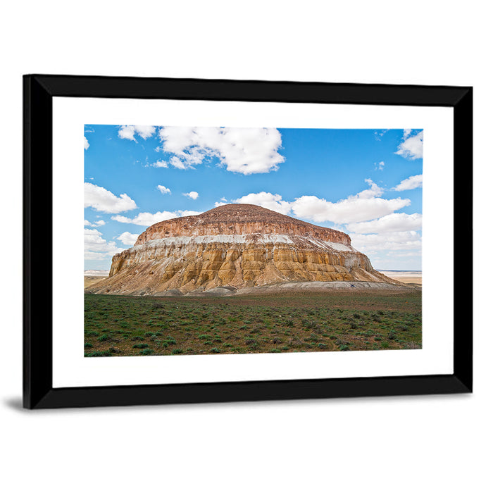Sherkala Butte Wall Art as a framed print