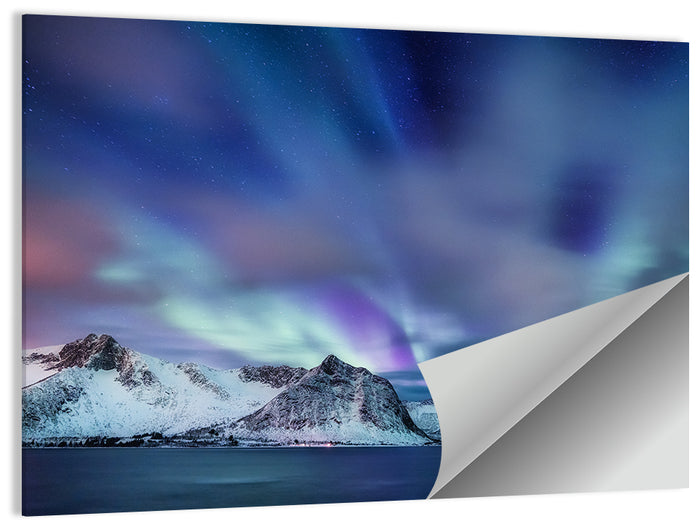 Northern Lights Over Norway Wall Art as a poster print