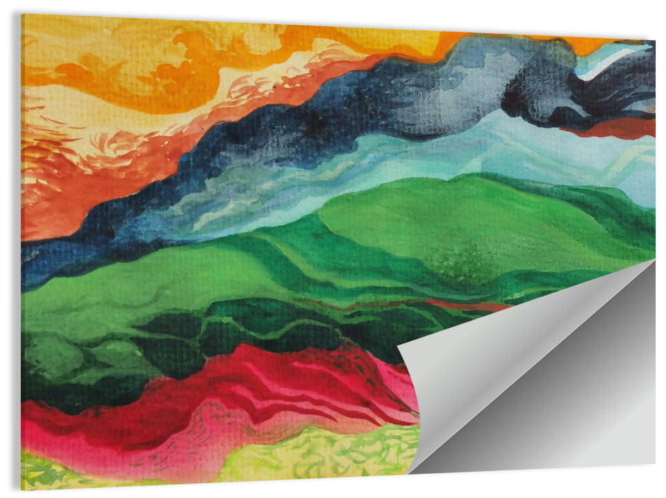 River Through Mountains Wall Art