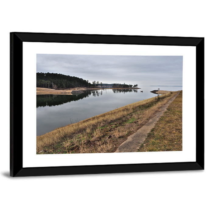 Sam Rayburn Dam Wall Art as a framed print